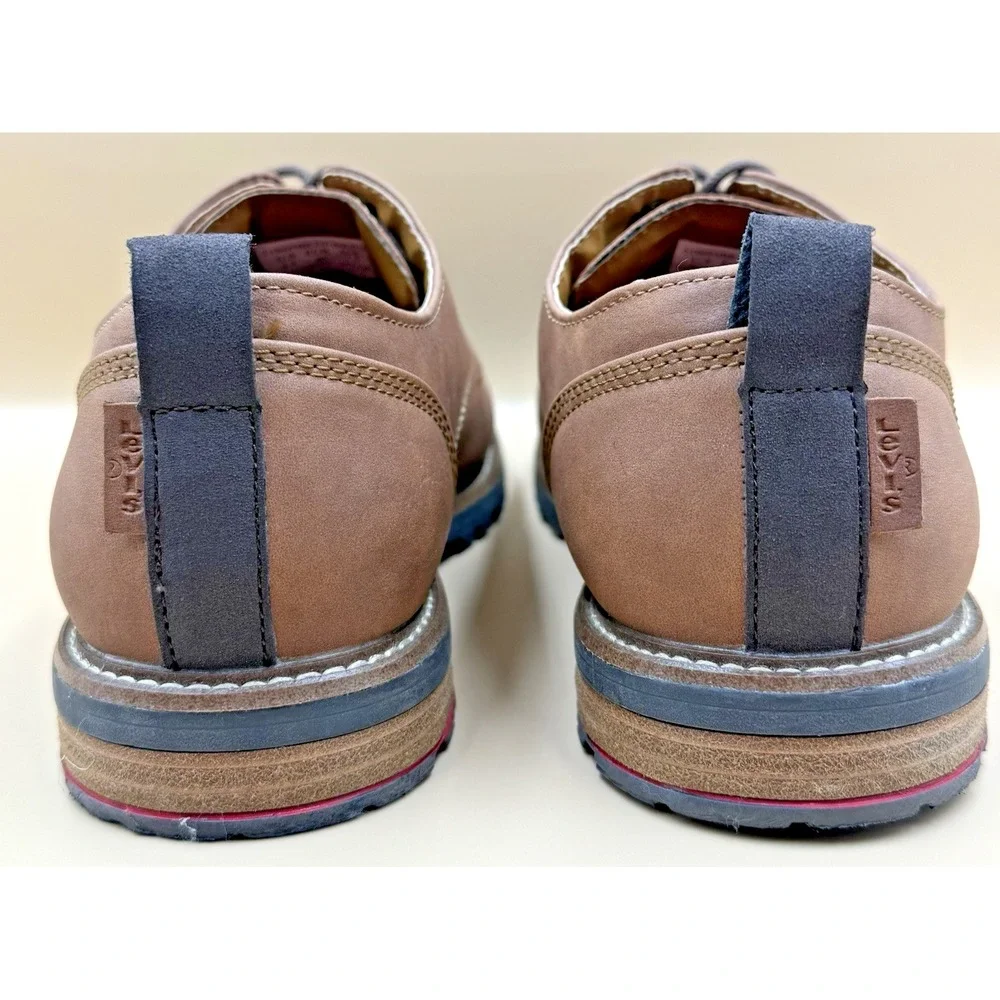 Levi Strauss Shoes Men's 8.5 Brown Faux Suede Leather Comfort Insole Lace‎ Up